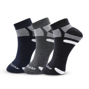 3 Pack Full-Terry Low-Cut Mens Socks – Black, Navy, Charcoal