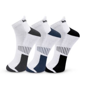 Sneaker Half-Terry Low-Cut Socks - 3 Pairs, Free Size – White Combo