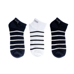 White Leaf Men's Sneaker Low-Cut Socks – 3 Pairs, Casual & Comfortable, Free Size – White, Light Grey, Black