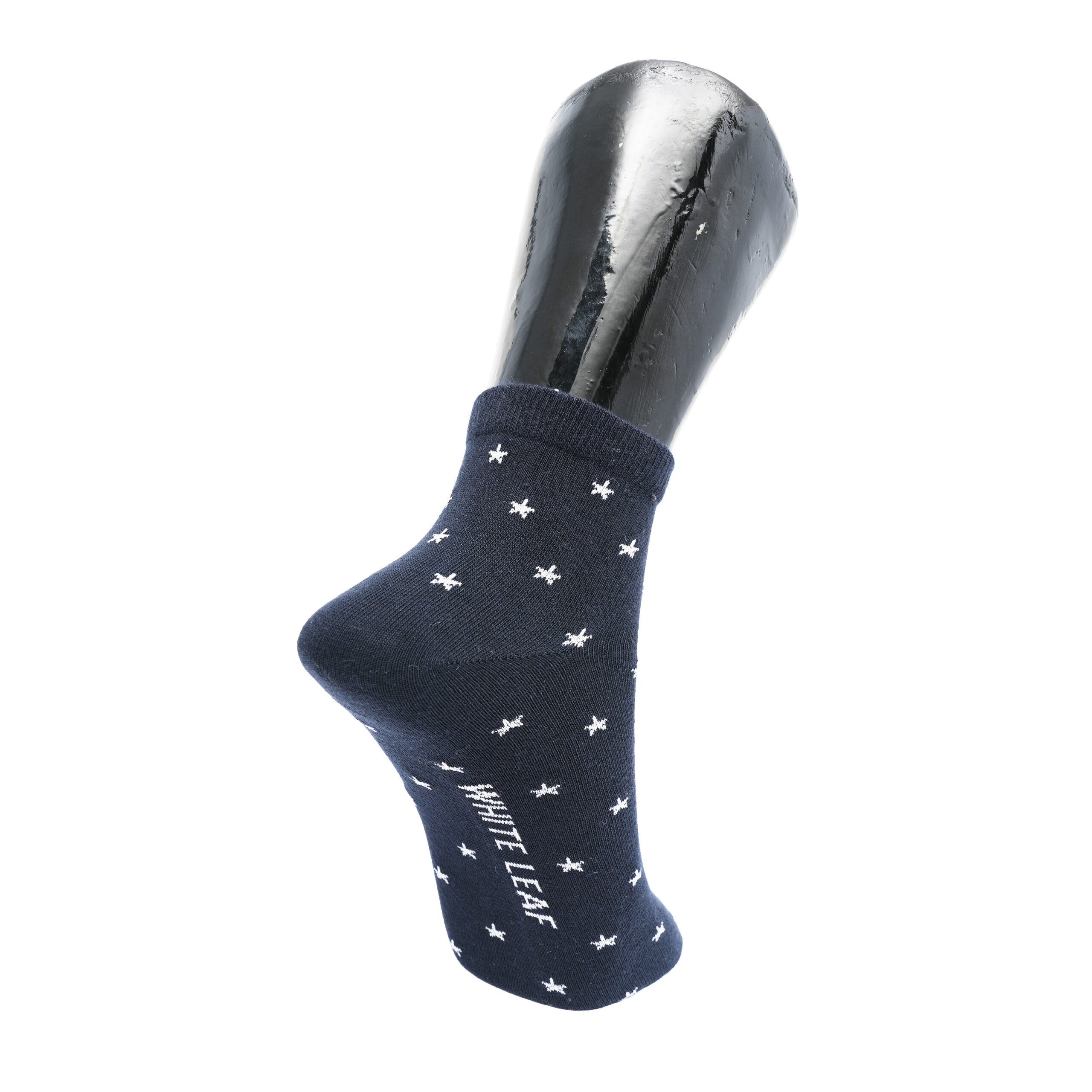 White Leaf Men's Corporate Ankle Socks – 3 Pairs, Comfortable Fit, Free Size – Navy Combo - Image 2