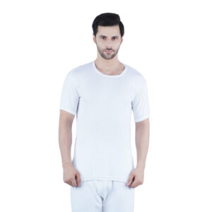 WHITE LEAF 0-NECK VEST HALF SLEEVE WHITE 3PCS WLONSUG-04-S 1 Piece