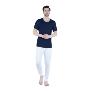 WHITE LEAF ROUND NECK VEST HALF SLEEVE WHITE 3PCS WLRNSUG-02-S 1 Piece