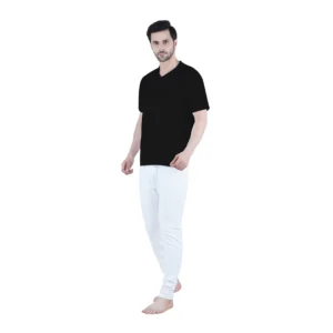 Men's V-Neck T-Shirt – 100% Combed Cotton Casual Wear, Black