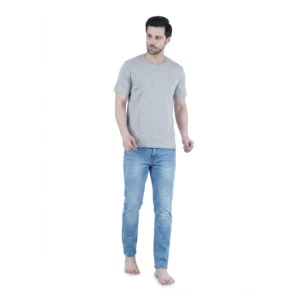 Men’s Round Neck T-Shirt | 100% Combed Cotton Casual Wear , Grey