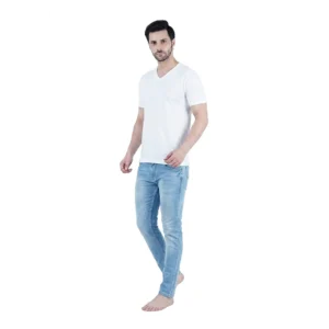 Men's V-Neck T-Shirt – Cotton Wear, White