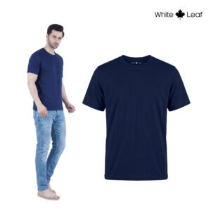 Men's Round Neck T-Shirt – 100% Combed Cotton Casual Wear,Navy