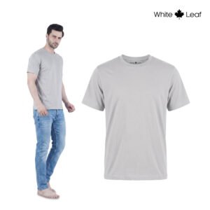 Men’s Round Neck T-Shirt | 100% Combed Cotton Casual Wear , Grey